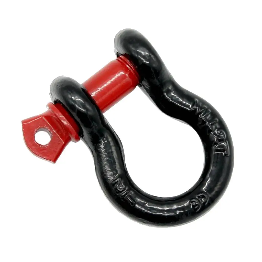 Car Tow Hook Univerial Car Tow Trailer Hook D-Rings Bow Shackle Red Black for ATV Auto Truck Trailer RV Camper Etc