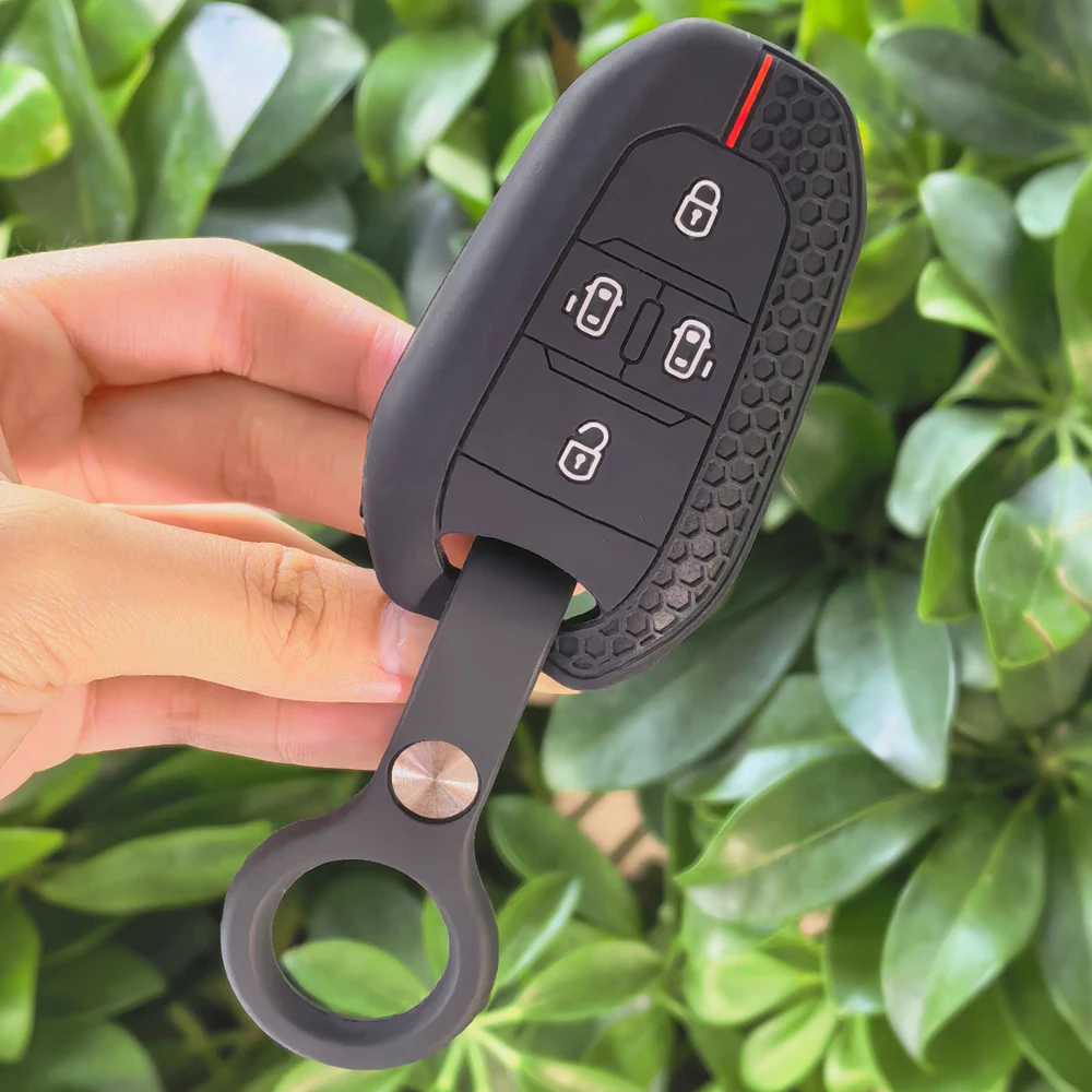 Silicone Car Key Cover For Peugeot Traveller Expert For Citroen Jumpy Dispatch SpaceTourer 2016-2019 Case For Keys Cover Cap Fob