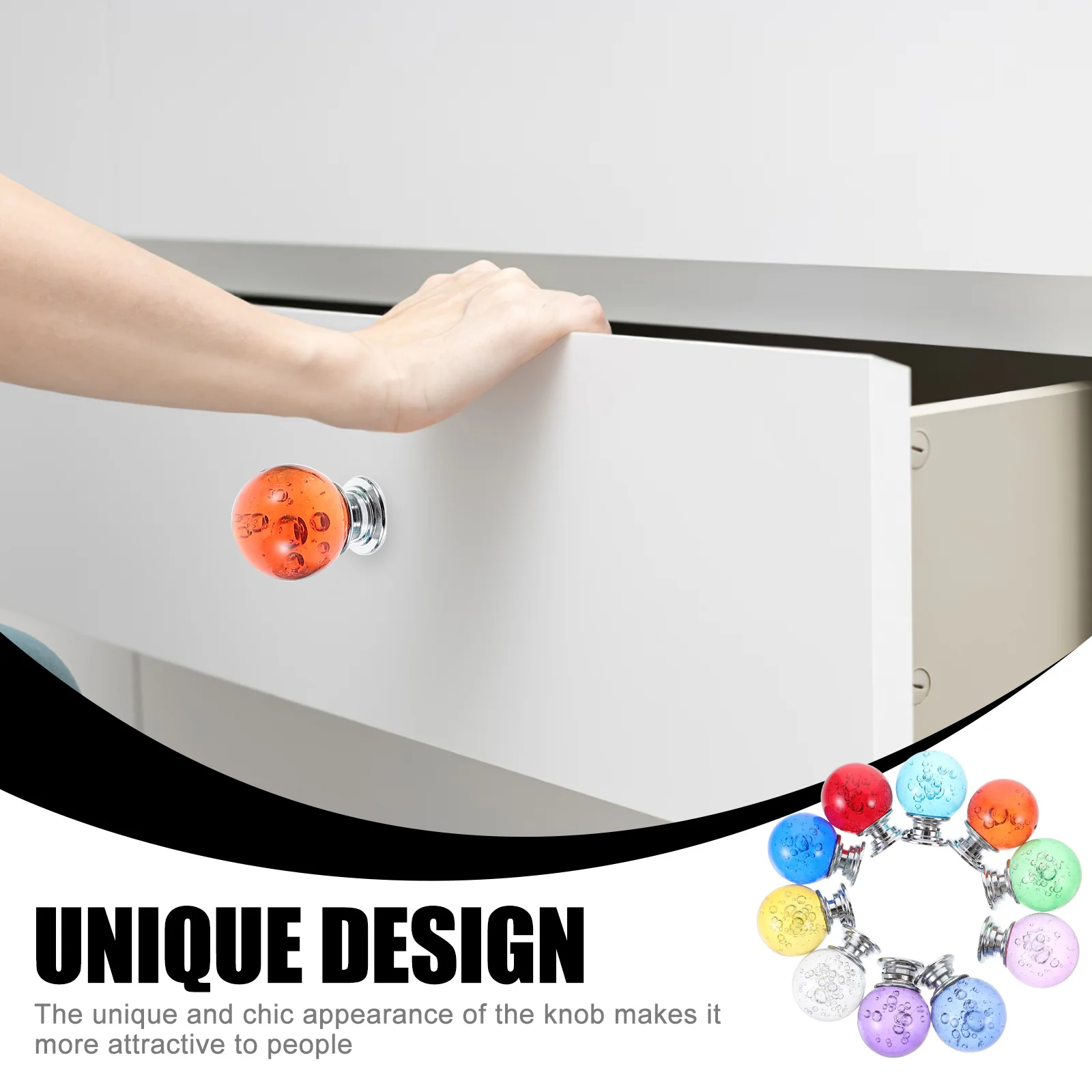 

10Pcs Crystal Drawer Knobs Metal Cabinet Pulls Single Hole Decorative Handles for Dresser Cupboard Wardrobe Furniture