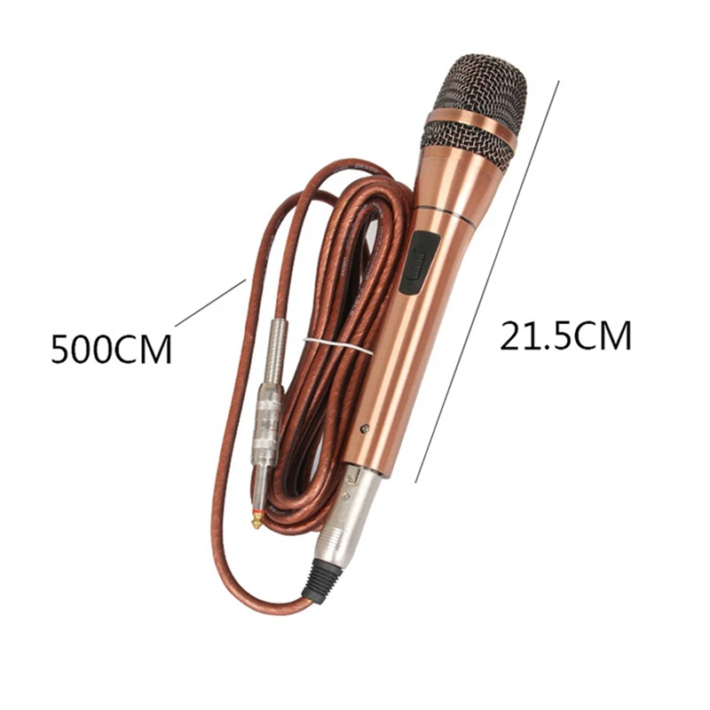 Universal Wired Handheld Dynamic Microphone Noise Isolation Mic For Outdoor Karaoke Meeting Singing