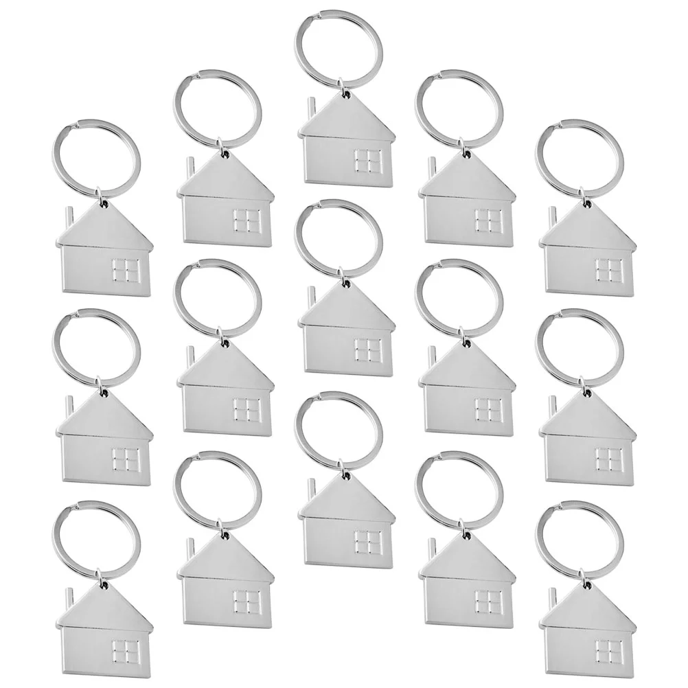 

15 Pcs House Keychain Number Tags Ring Tassels The Gift Chains Pendant Hanging Prop Keychains