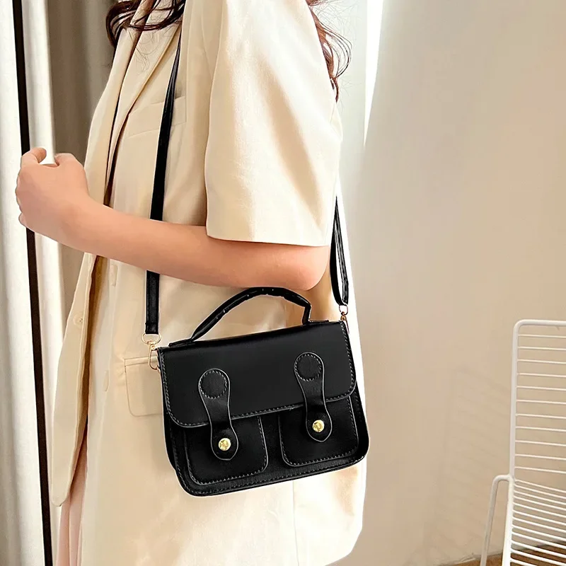 Women's Bag Summer Fashion  Blue Hand-held Small Square Bag All-match Ins Simple Shoulder Messenger Bag Wallet 명품동전지갑