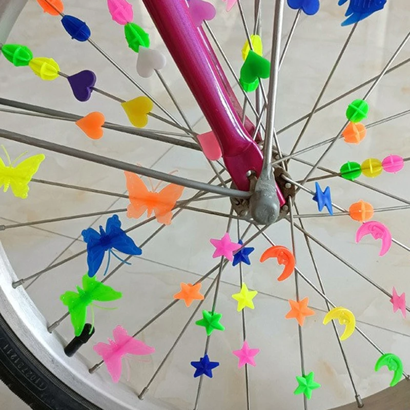 Spoke Beads Bicycle Wheel Decoration Bicycle Spoke Clips Bicycle Round Clips