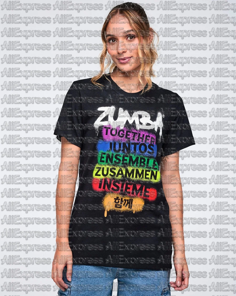 Trendy Hot Selling ZW Dance Outfit T-shirt Fitness Vitality Multi-color Letter Printed Men Women Breathable Sports Short Sleeved