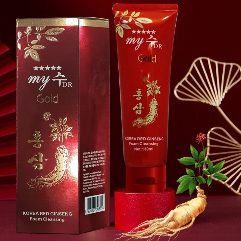 130ml Korean Red Ginseng Cleanser Deep Cleansing Moisturizing Brightening Anti-acne Balancing Oil Face Wash Face Cleanser