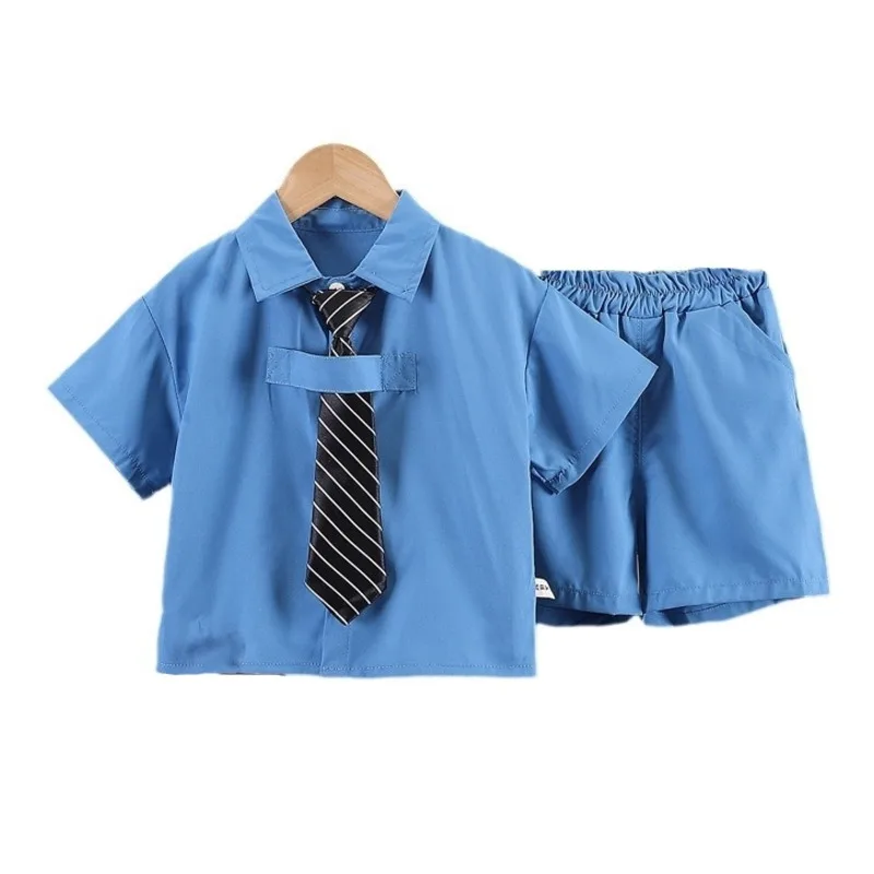 

New Summer Baby Clothes Suit Children Solid Shirt Shorts 2Pcs/Sets Toddler Boys Clothing Infant Casual Costume Kids Tracksuits