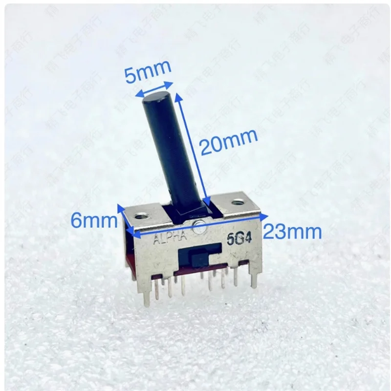 1 PCS Taiwan ALPHA Switching Switch Mixing Console Disc Player Special 12 Pin 2-Speed Shaft Length 20MM