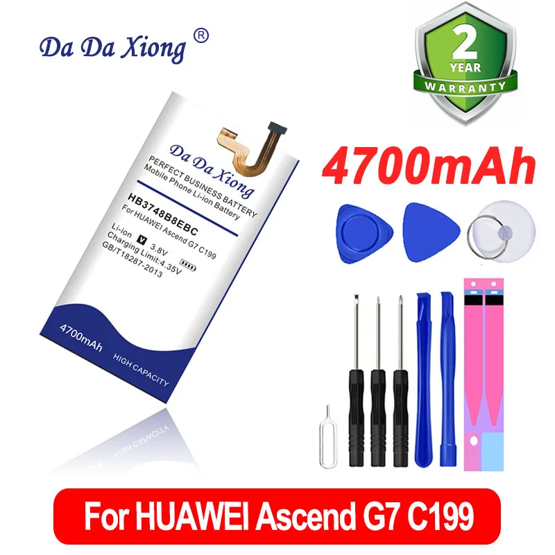 

DaDaXiong Original 4700mAh HB3748B8EBC For Huawei Ascend C199 G7 G7-TL100 C199-CL00 Cell Phone Battery