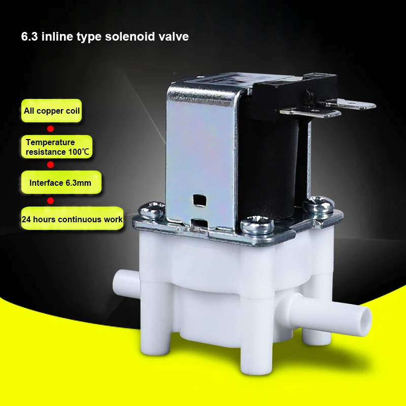 

Plastic Motorized Solenoid Valve 6.3mm 9.5mm Direct Mouth Type For RO Machine Pure Water Machine 12V 24V 220V