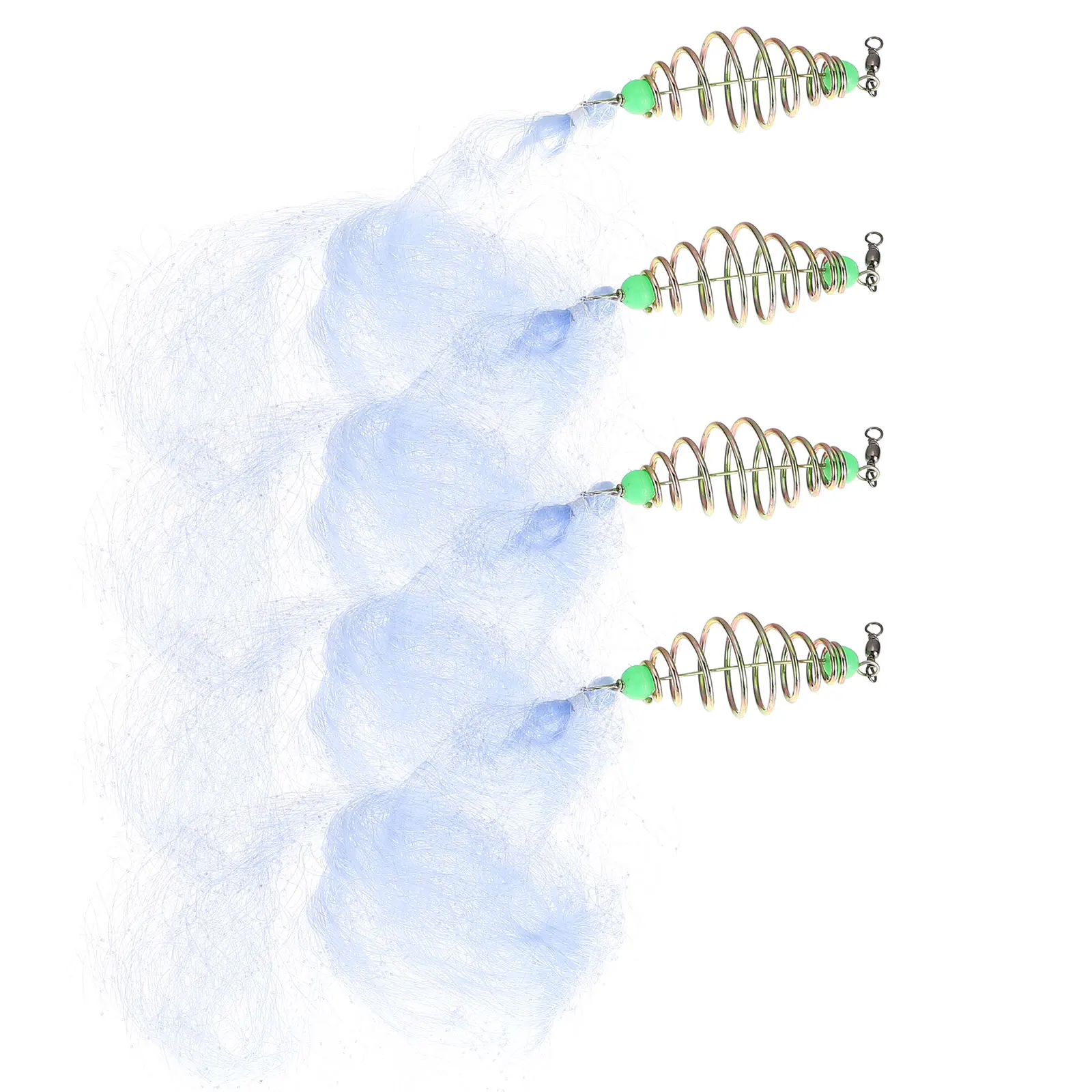 

4 pcs Fishing Catching Freshwater Scalable Practical Iron Trap Premium Bait Gill Net Nylon Fishing Net Trap Netting