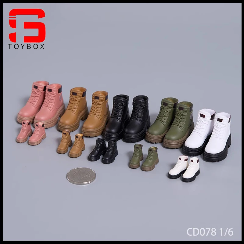 รองเท้าเดินป่าแบบแข็ง รุ่น cdtoys cd078 cd079 ขนาด 1/6 1/12 สำหรับฟิกเกอร์ทหารหญิงขนาด 12 นิ้ว และ 6 นิ้ว