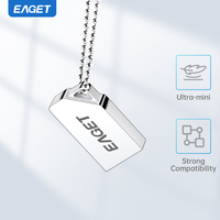 Eaget USB Flash Drive with Keychain Pen Drive USB2.0 Pen Drive 16GB 32GB 64GB USB Memory Stick for Lenovo PC Smartphone Tablet