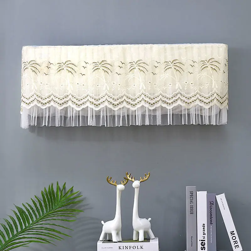 Lace Air Conditioner Dust Covers Luxury Floral Embroidery Dust-proof  All-inclusive Wall Mounted Aire Acondicionado