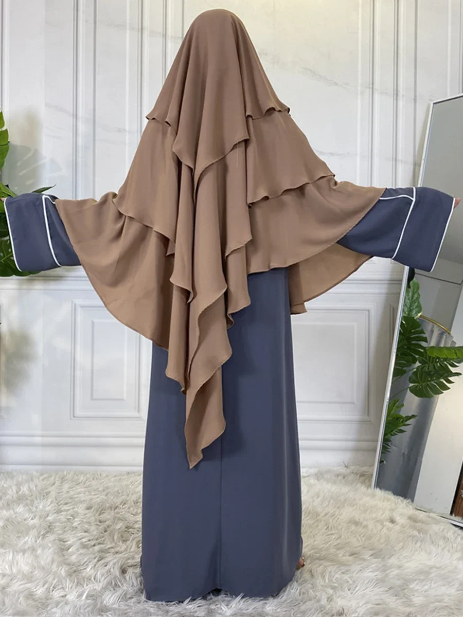 

Muslim Long Khimar Ramadan Formal Prayer Garment Hijab Women Niqab Burka Islamic Turkey Namaz Burka Musulman Eid Djellaba