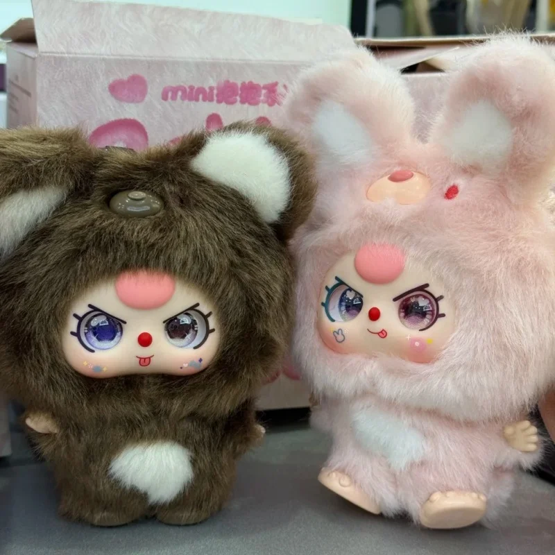 정품 베이비 쓰리 미니 허그 블라인드 박스 시리즈 플러시 서프라이즈 귀여운 블라인드 박스 귀여운 수집용 피규어 장난감 미스터리 선물 장난감