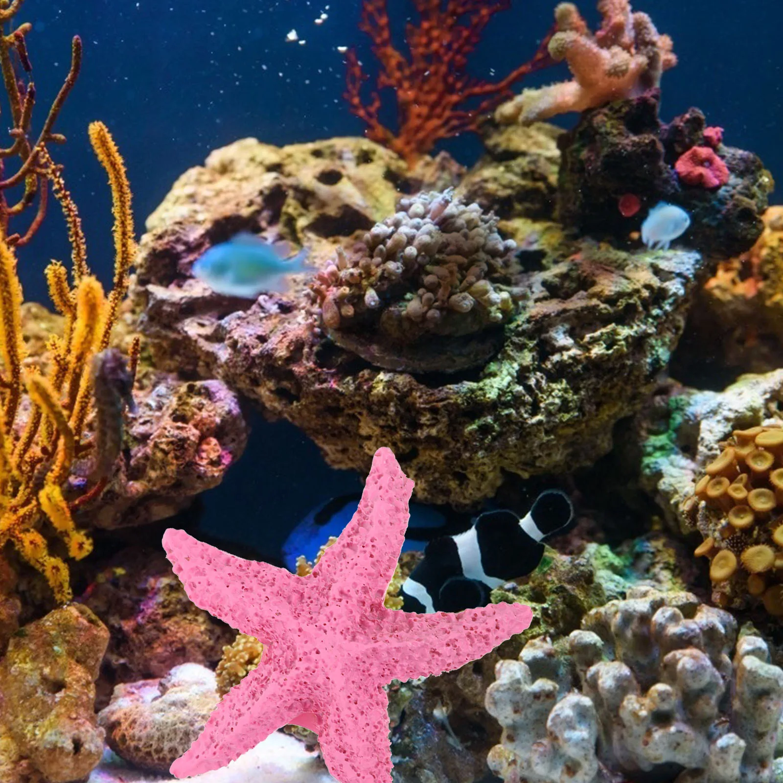

2pcs Sea Star Decor Resin Craft For Fish Tank Aquarium Landscape Ornament Artificial Marine Animals Fish Tank Accessories Home