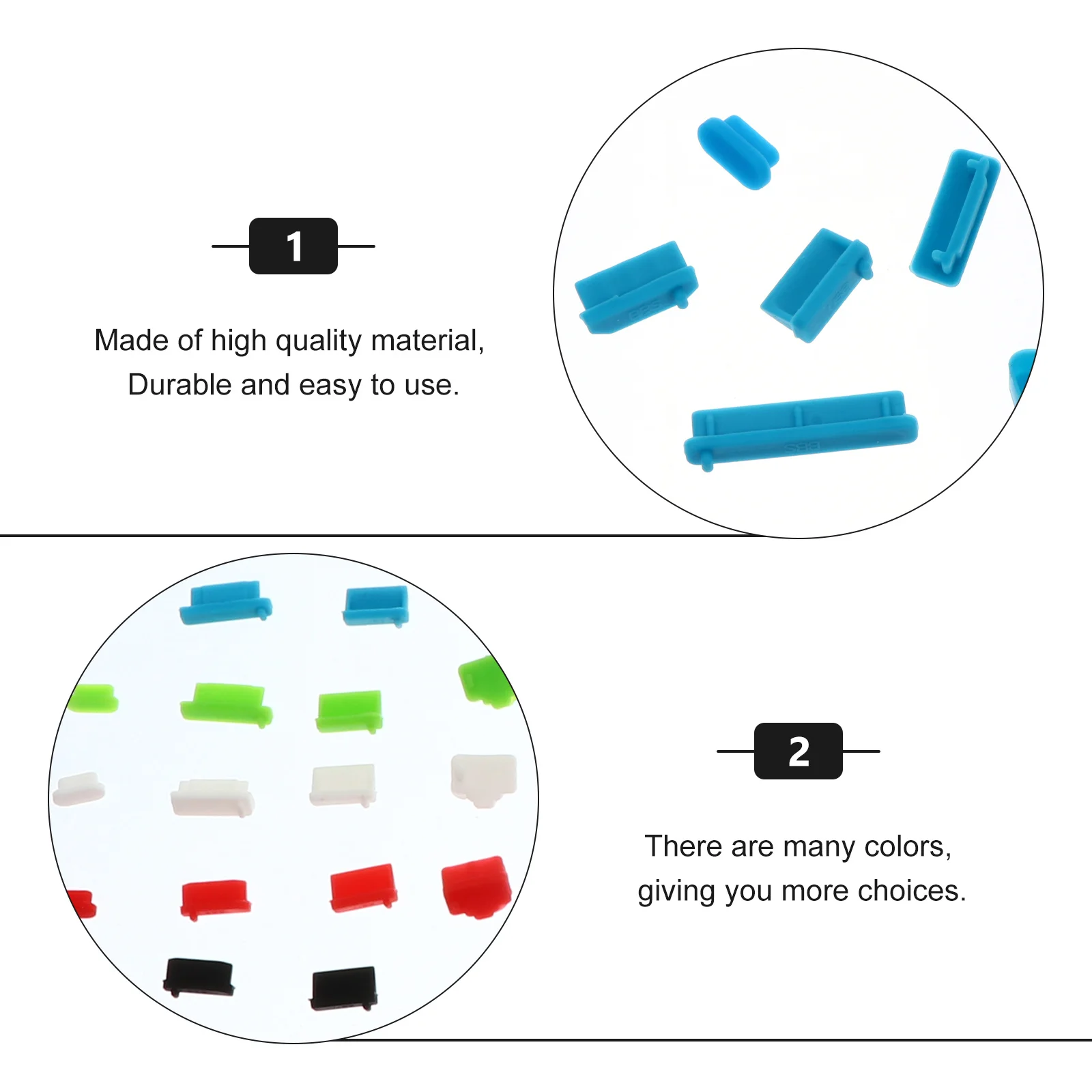 

160Pcs Silicone Laptop Stoppers Protect from Sand Grime Lint Without Bulky Case Plug for Laptop Connection Port Plug