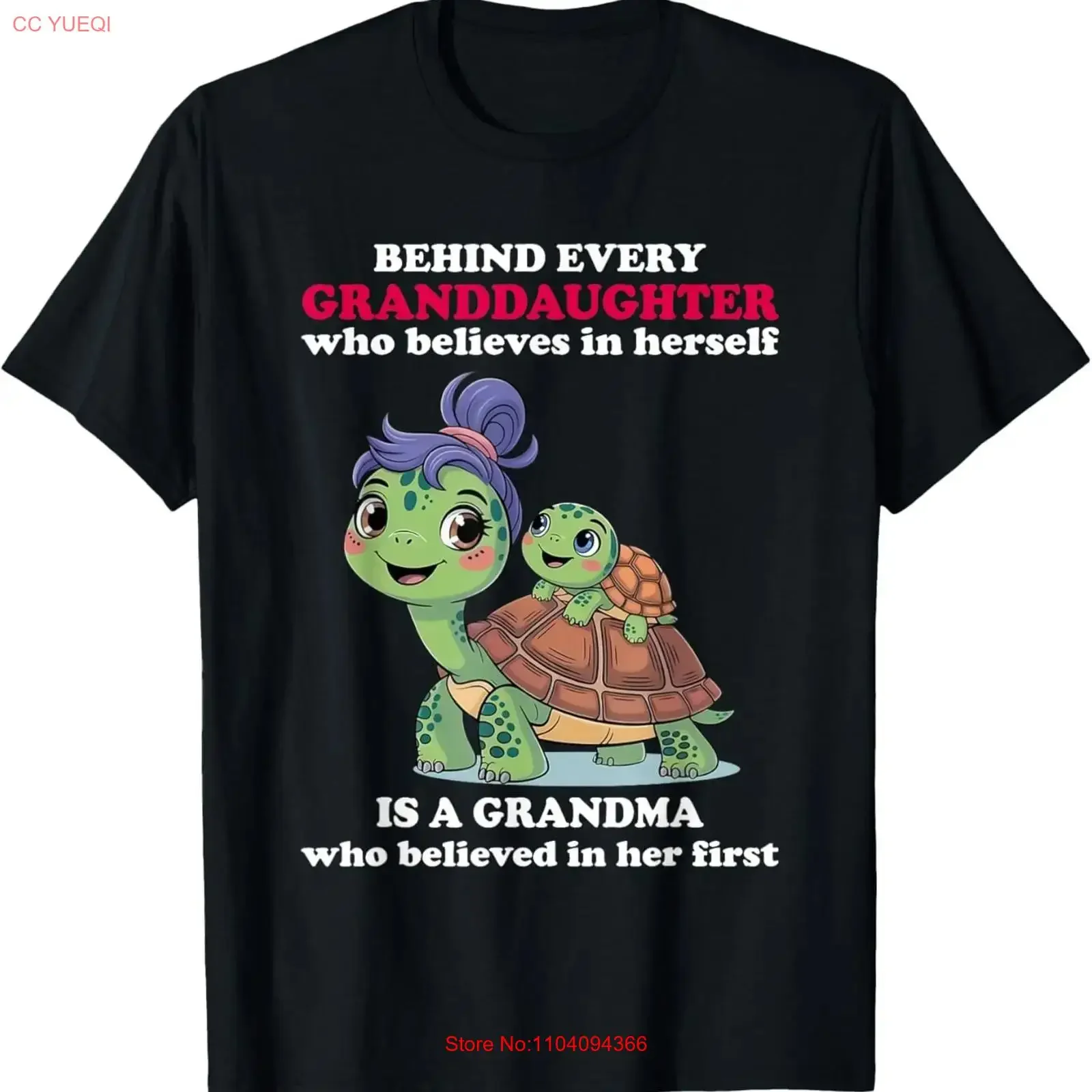 Behind Every Granddaughter Who Believes In Herself Grandma T Shirt vintage Washed Comfortable Top For Everyday Wear Casual