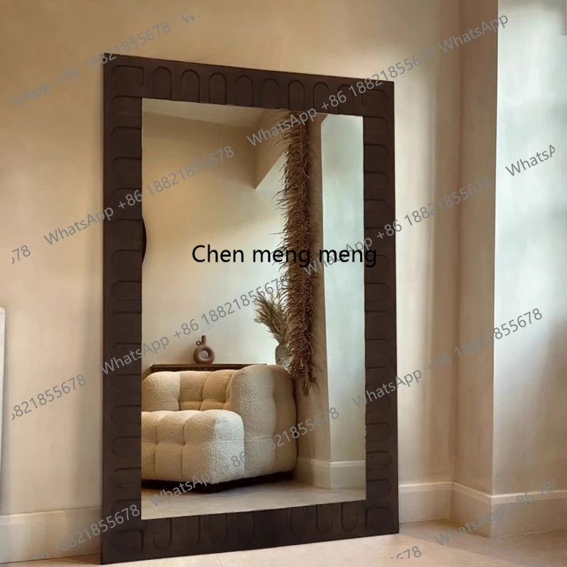

Mid century retro Full-body mirror Modern high-end elegant design floor mirrors living room bedroom whole body mirror large