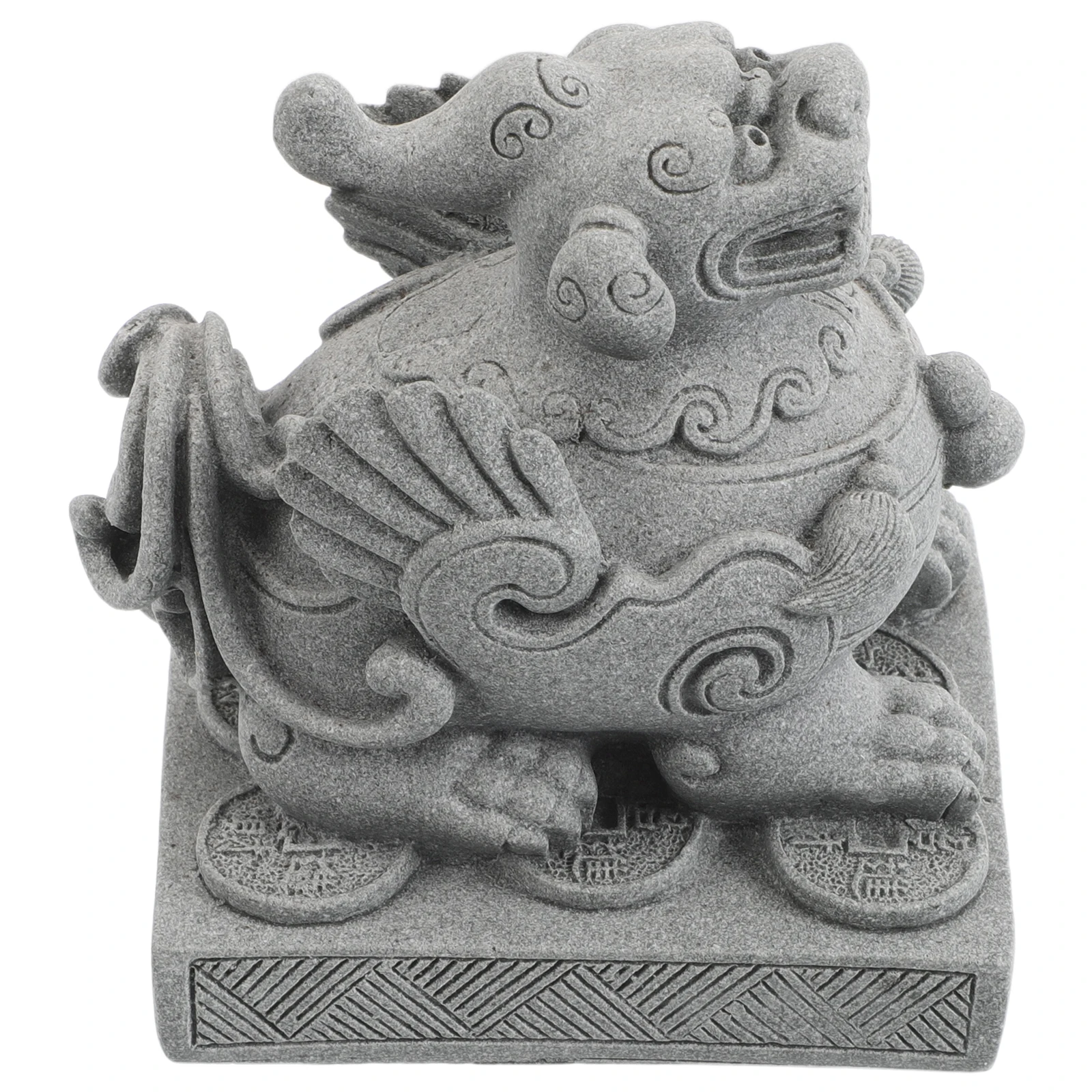 

Micro Landscape Ornament Sandstone Statue Mini Feng Shui Decor Simulation Pi Yao Figurine Attract