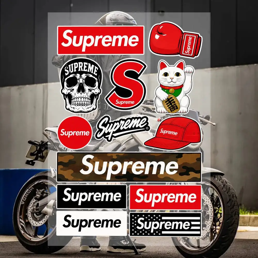 A-S-su-p-R-r-eme  Character Stickers Set Waterproof Vinyl Decals For Laptop Phone Case Water Bottle Helmet Skateboard Notebook image 5