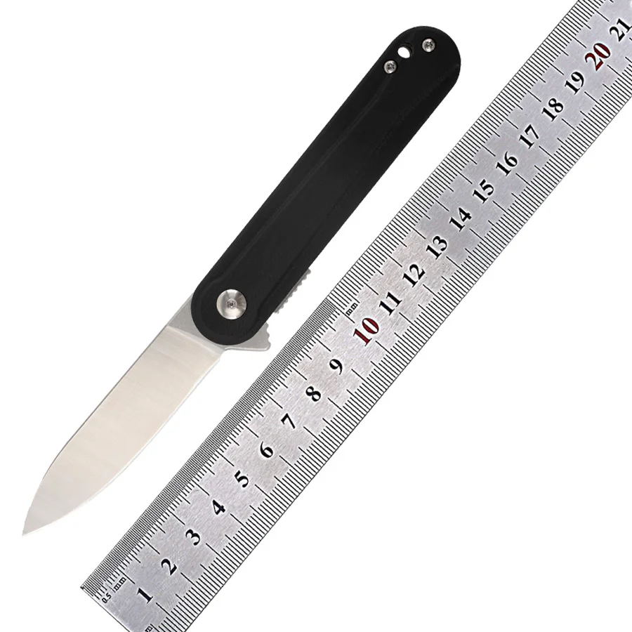 

HWZBBEN J058 Pocket Knife with G10 Handle and D2 Blade Outdoor Hand Multi Tool Tactical Folding Knife Edc Self Defense Camping