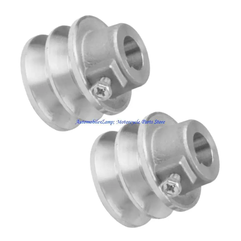 H7BD 2pcs Belt Pulley 19mm/20mm Bore 54/56mm Diameter Double Grooves Pulley for 168F 170F Engine Replacement Engine Pulley