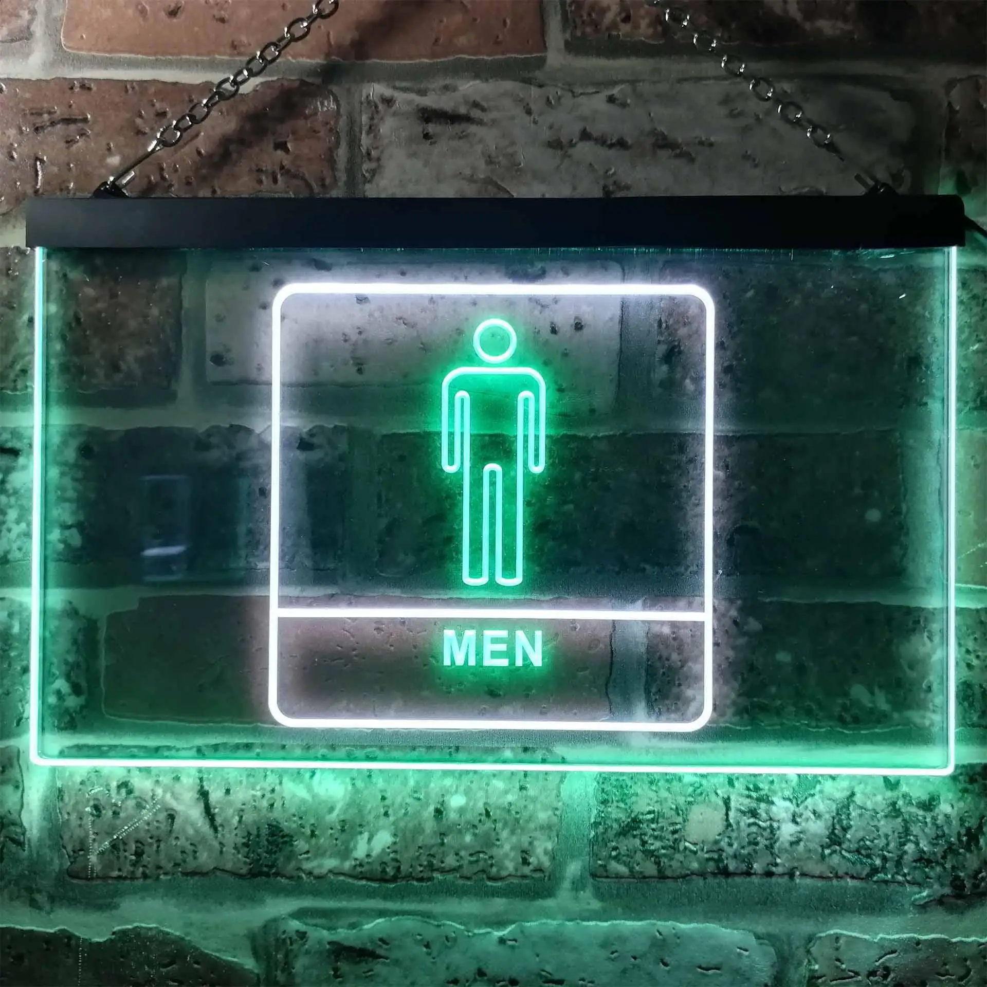 Men Toilet Restroom WC Dual Color Led Neon Sign st6-i1015