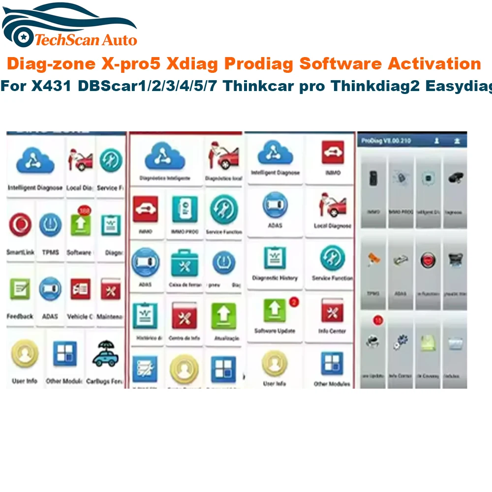 Активация программного обеспечения Thinkcar Thinkdiag/Diagzone/Xdiag/XPRO5/Prodiag для X431 DBScar1/2/3/4/5/7, Thinkcar pro, Thinkdiag2, Easydiag