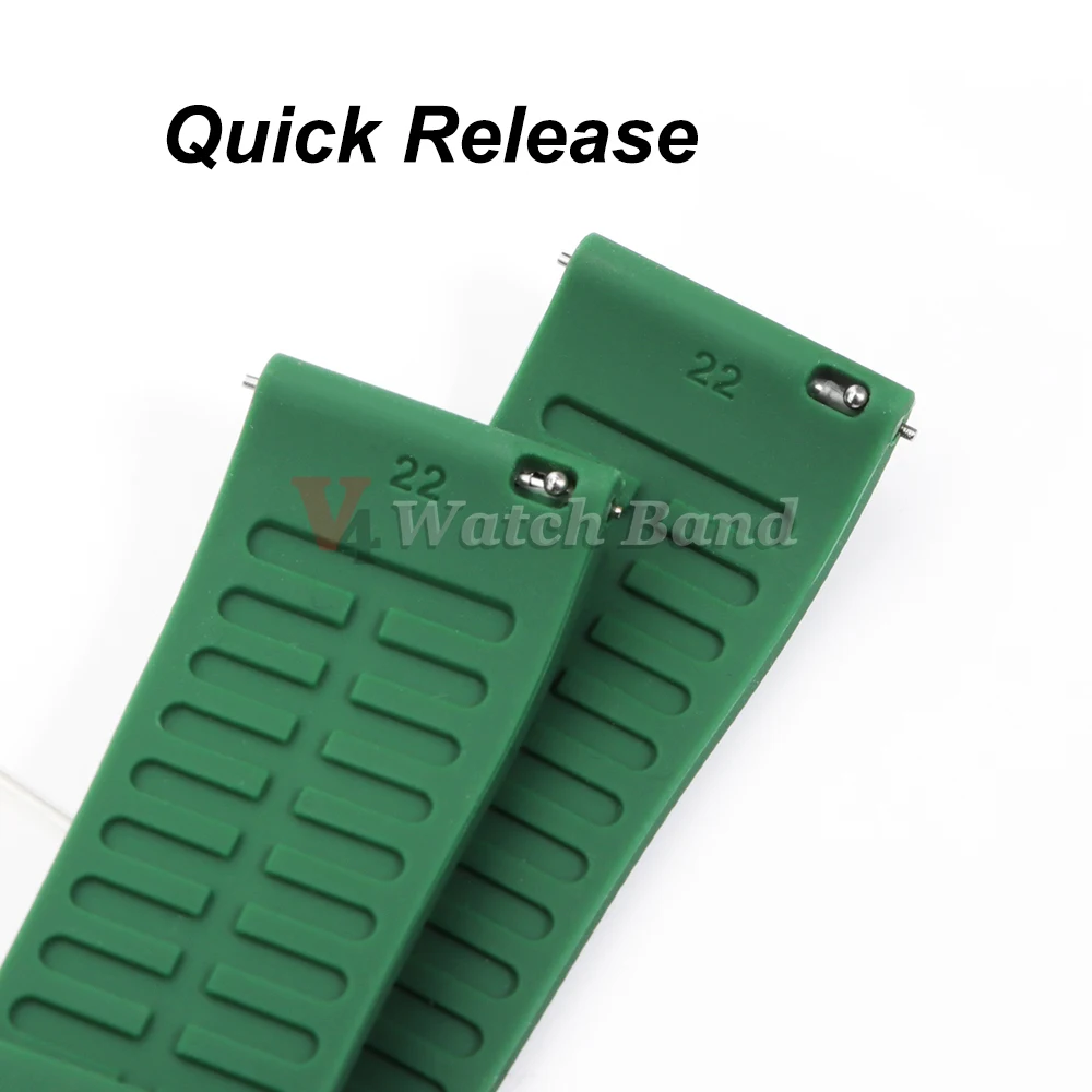 Classic Tropical  FKM Rubber Watch Strap for Seiko 20mm 22mm Watchband for Oris Wristbelt for Fossil Replaement Bracelet Belt - view 4