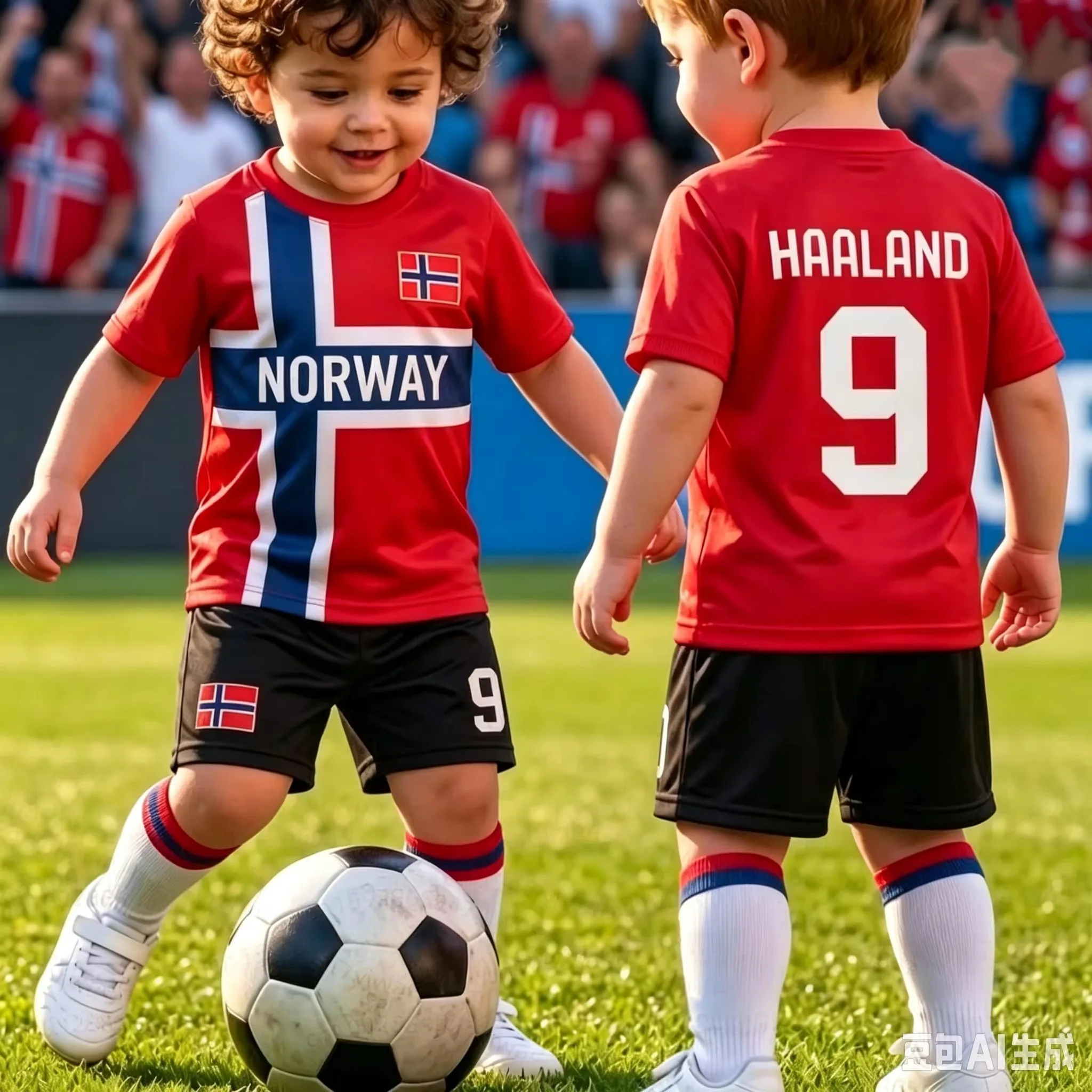 2026 Boys HAALAND No.9 Football Jersey Tee Shorts Set Women Men Norway Football Fans Shirt Shorts Set Kids Tracksuit 2 Piece Set