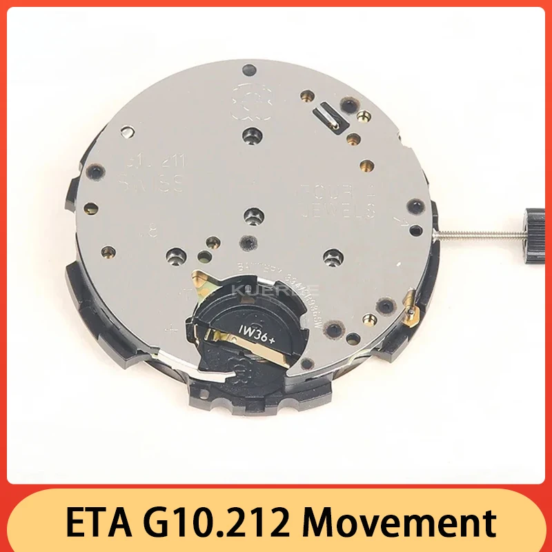 스위스 ETA G10.212 V8 쿼츠 무브먼트 날짜 4시, 6개 바늘 G10211 안정적인 품질의 새로운 시계 무브먼트 교체 부품 가져오기