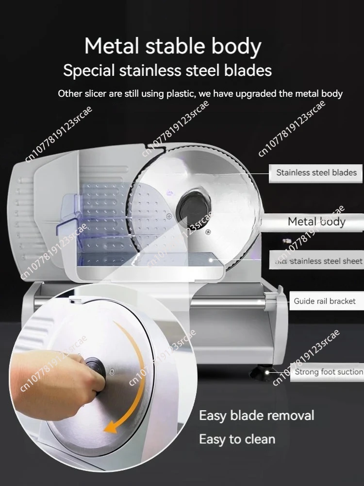 

Multifunctional electric slicer, lamb and meat cutting machine, vegetable bread and sausages