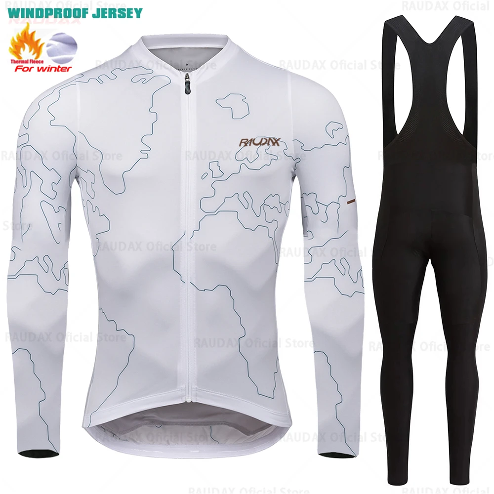 2025, Raudax Winter Radfahren Thermo-Fleece-Kleidungssets, Top-Radtrikot, Sport, Fahrrad, MTB, Reitbekleidung, warme Jacken für Herren