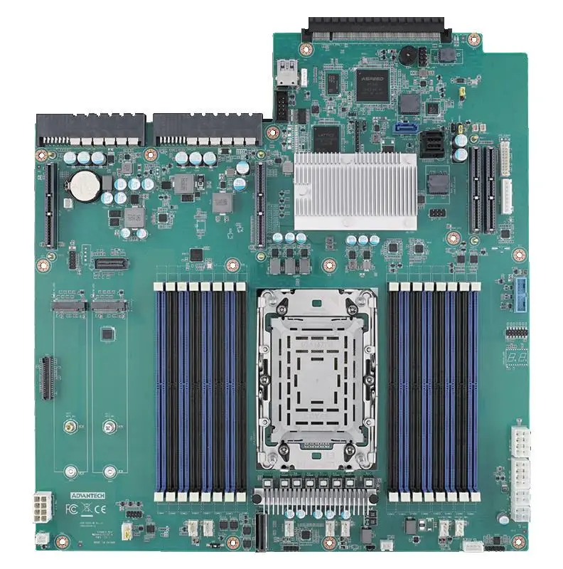 ADVANTECH LGA4677 5th/4th Gen Xeon  Scal- able Proprietary Board with 16 DDR5, 2 PCIe x16, 4 PCIe x8, 5 SATA3, 4 USB3.0