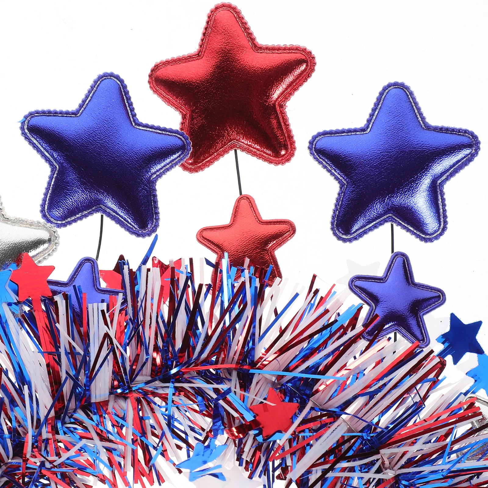 

Pentagram Headband Red White Independence Day Hair Accessory Carnival Decoration 4th July Accessories Star Headband