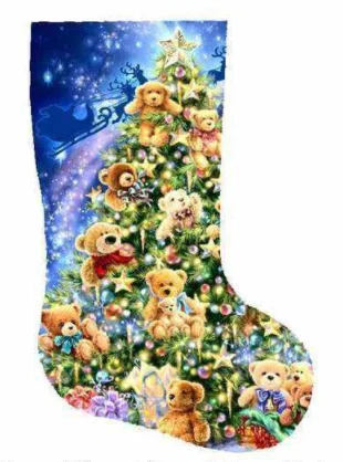 

Stocking Christmas Tree Sewing Top Quality 14CT Unprinted Cross Stitch Kits Embroidery Art DIY Handmade Needlework Home Decor