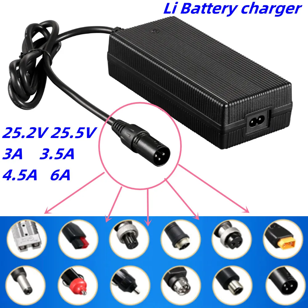 

25.2V 3A 3.5A 4.5A 6A Li Battery Charger for 18650 Lithium Battery Pack Energy Storage Power Supply