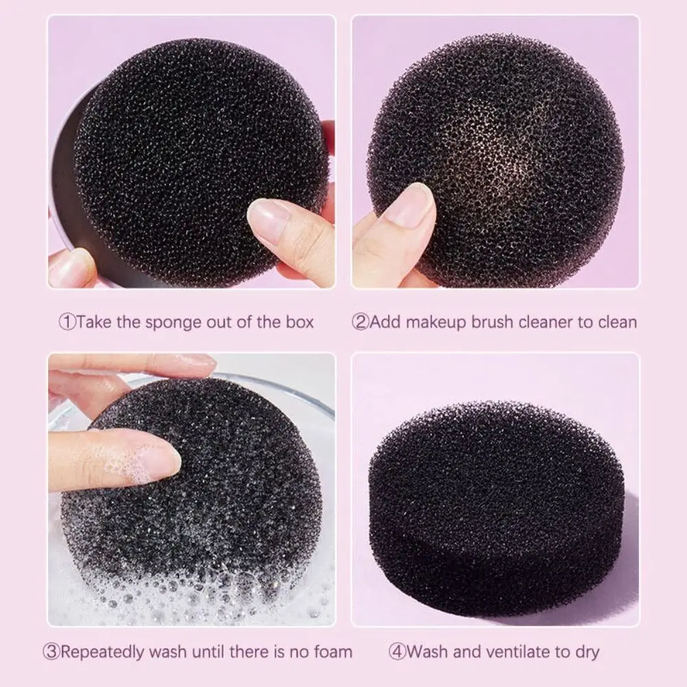 Boîte en métal pour brosse de maquillage, éponge nettoyante, sans rinçage, brosse cosmétique sèche, nouveauté