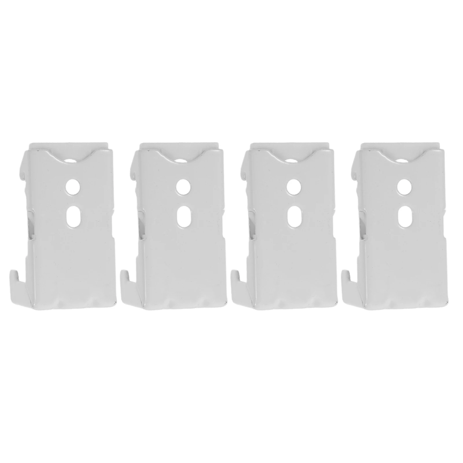 

4pcs 22Mm Curtain Track Mount Brackets Metal L-Shaped Roller Blind Hardware For Roman Shades Wall Ceiling Installation Kit