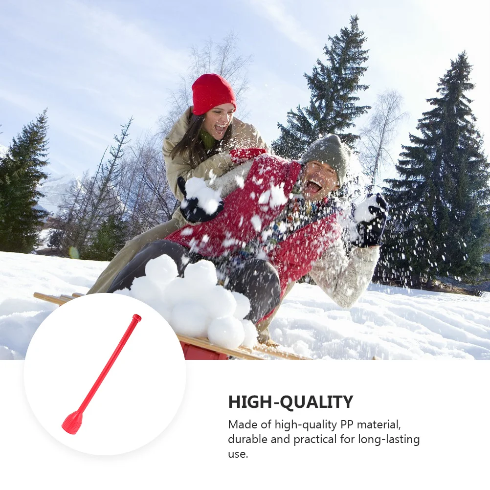 

2Pcs Snow Ball Thrower Rod High Quality PP Plastic Long Handle Launcher Easy to Use No Mess Snow Making for Family Friends