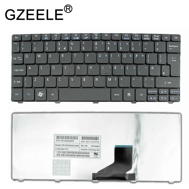 US/UK/RU/BR/SP/FR Keyboard For Acer D255 D256 D257 D260 D270 D271 N55C ZH9 ZE6 E350 ONE 522 533 532G 532H 521 AO522 eMD350 EM350