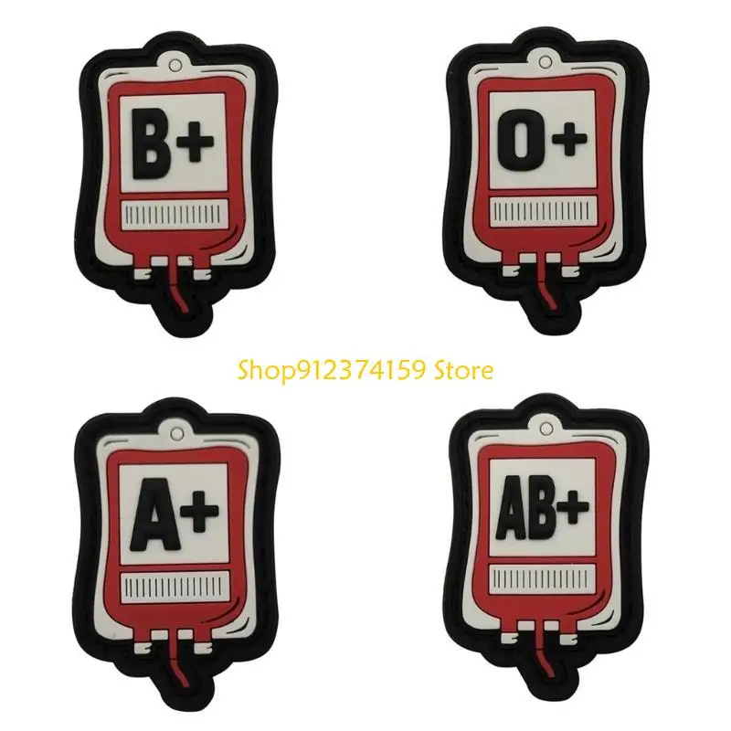 G5AE Stylish Blood Bag Designs Patches Unique Backpack Accessory Reusable Stickers For Backpackers And Outdoor Enthusiasts