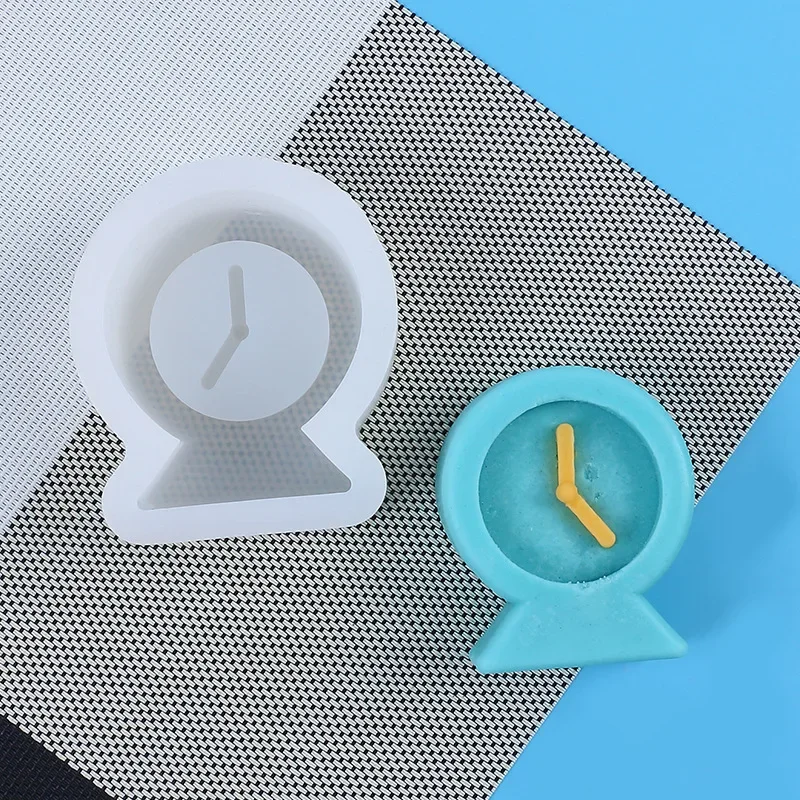 diy alarm clock scented candle chocolate mousse cake fondant cake decoration making silicone mold