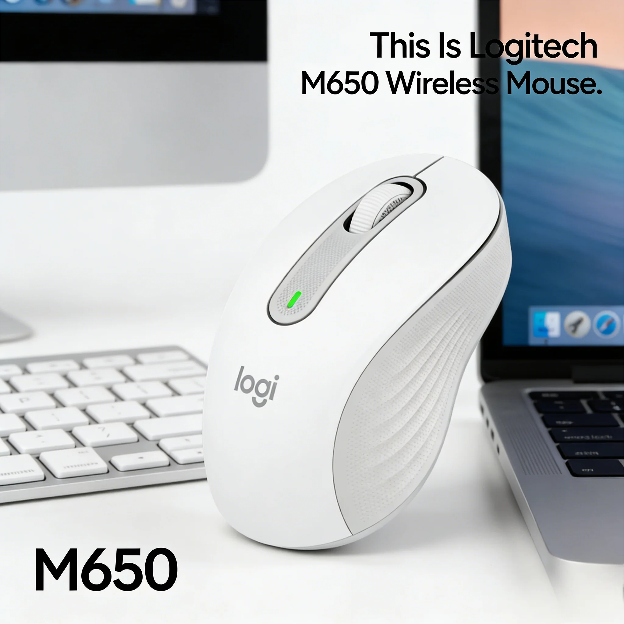 

Logitech M650/M650L Smart Scroll Student Mouse - Glide Through Textbooks Fast