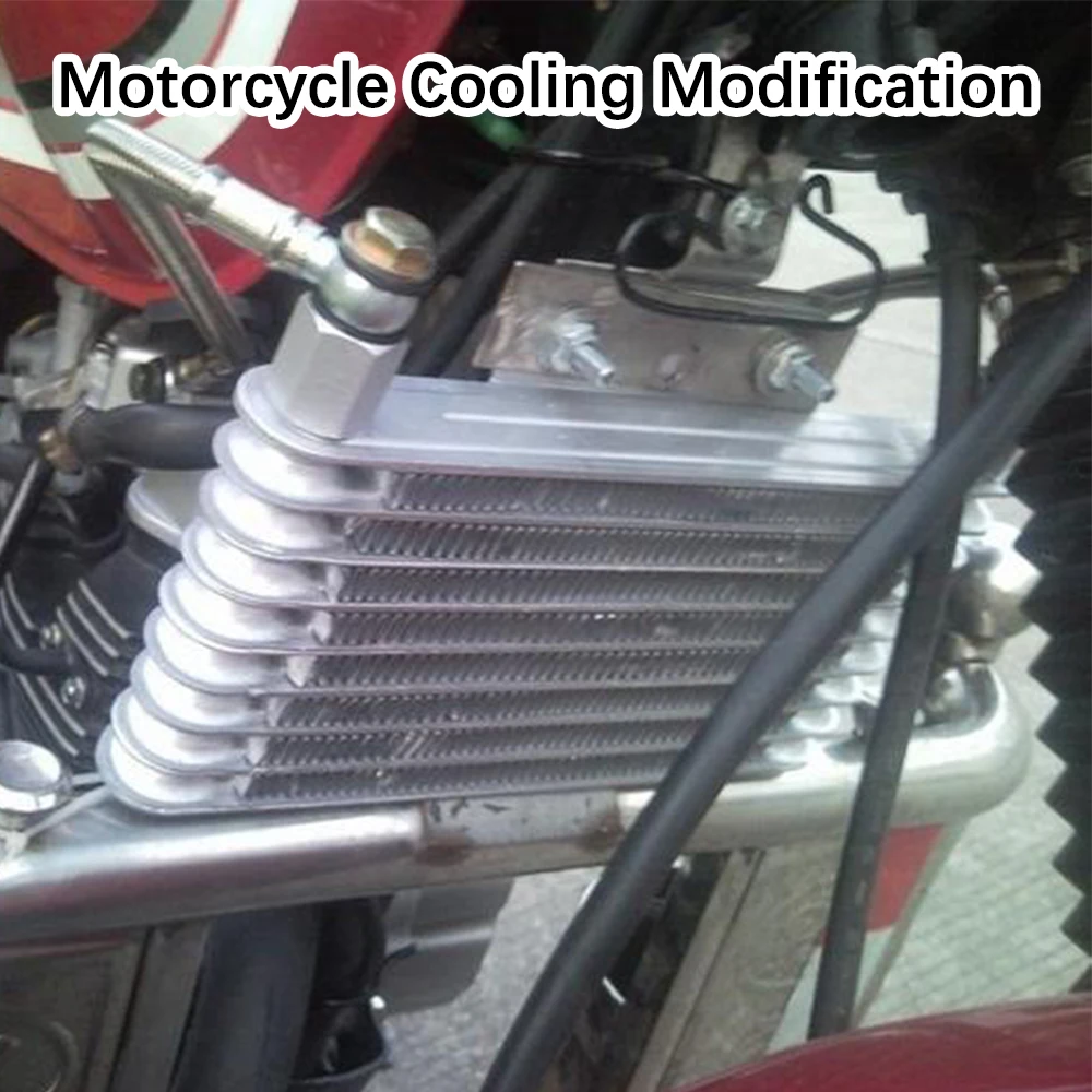 Engine Oil Cooler 8 Row Aluminum Alloy Transmission Radiator Moto ATV Modification Cooling System Motorcycle Radiator Condenser