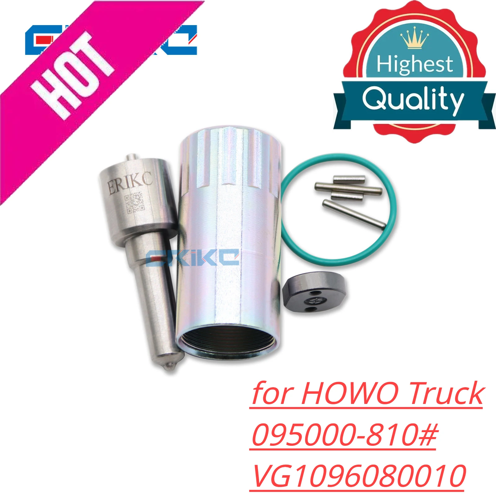 

095000-8100 095000-8101 Injector Repair Kits Nozzle DLLA150P1052 093400-1052 Valve Plate 31# for HOWO Truck VG1096080010