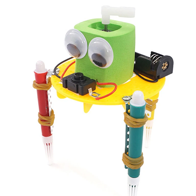 2024 Factory Price Graffiti Doodling Robot Model Science Educational Toys Kids Scribbler Diy Drawing Robot