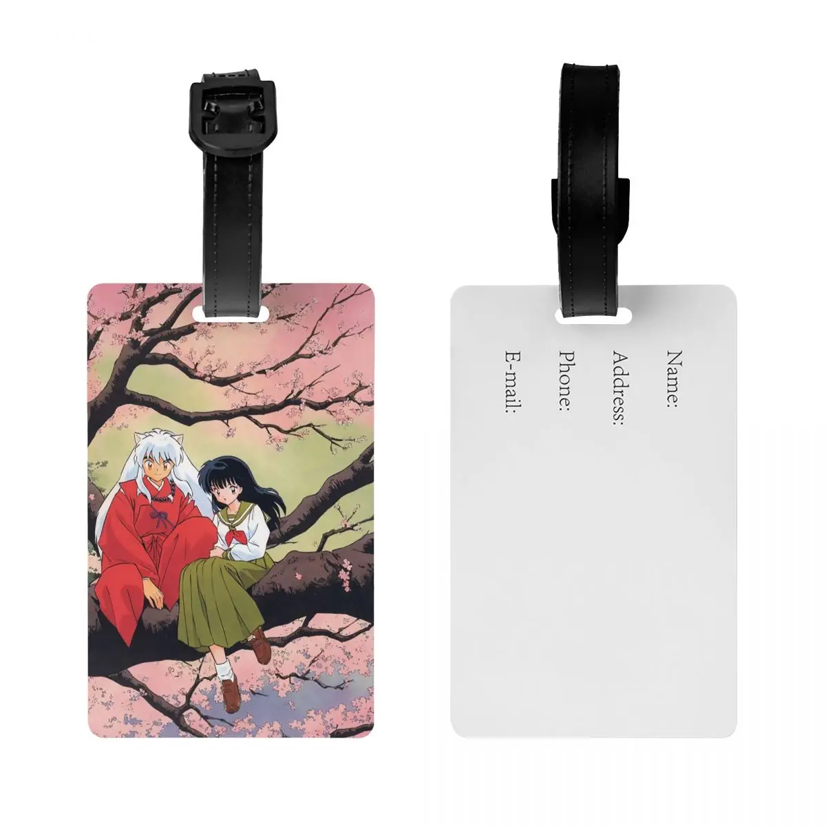 

Бирки для багажа с изображением персонажей манги «Иньюша» (Иньюша), Сессхамару, для чемоданов, аксессуары для путешествий, именные бирки для багажа, держатели для этикеток с именем, адресом и идентификатором