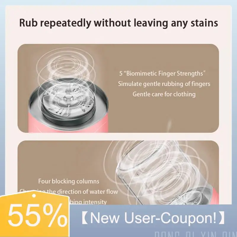 

A60T New Washer 2000MAH Cordless Rechargeable Mini Portable Washing Machine For Underwear For Apartment Use Travel Friendly A